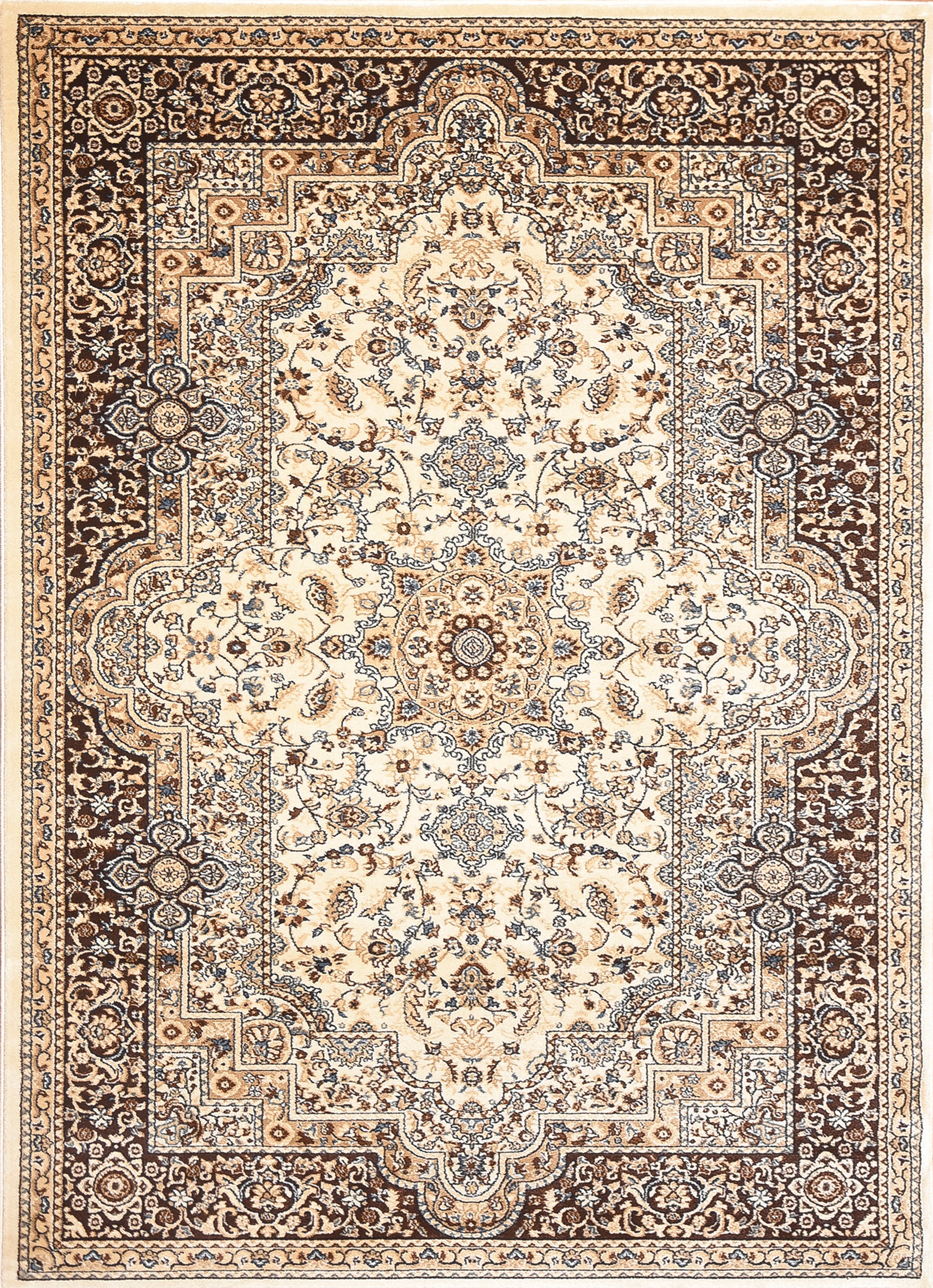 Msrugs Traditional Oriental Medallion Brown Beige Area Rug Persian Style Rug 400