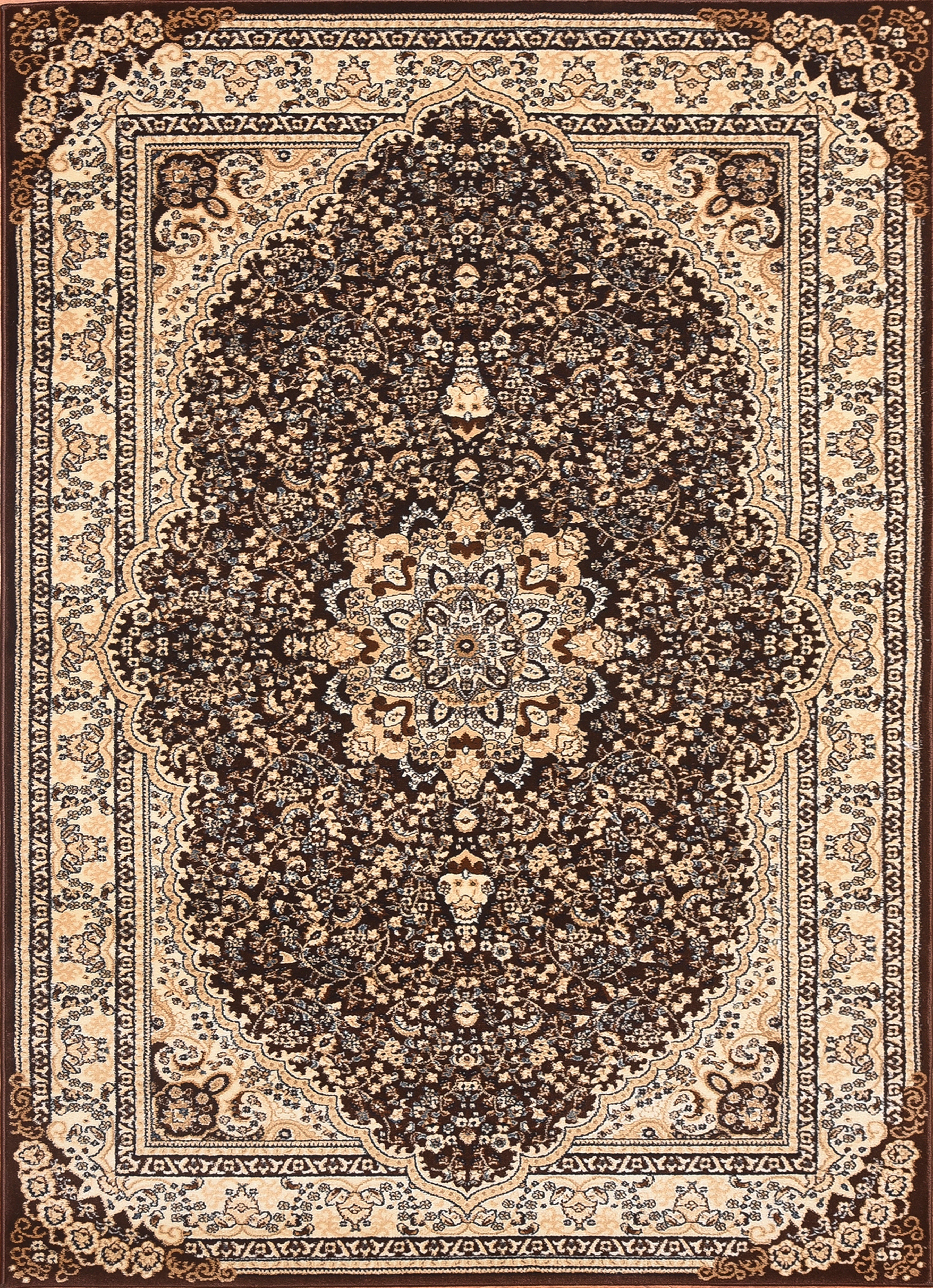 Msrugs Traditional Oriental Medallion Brown Beige Area Rug Persian Style Rug 700