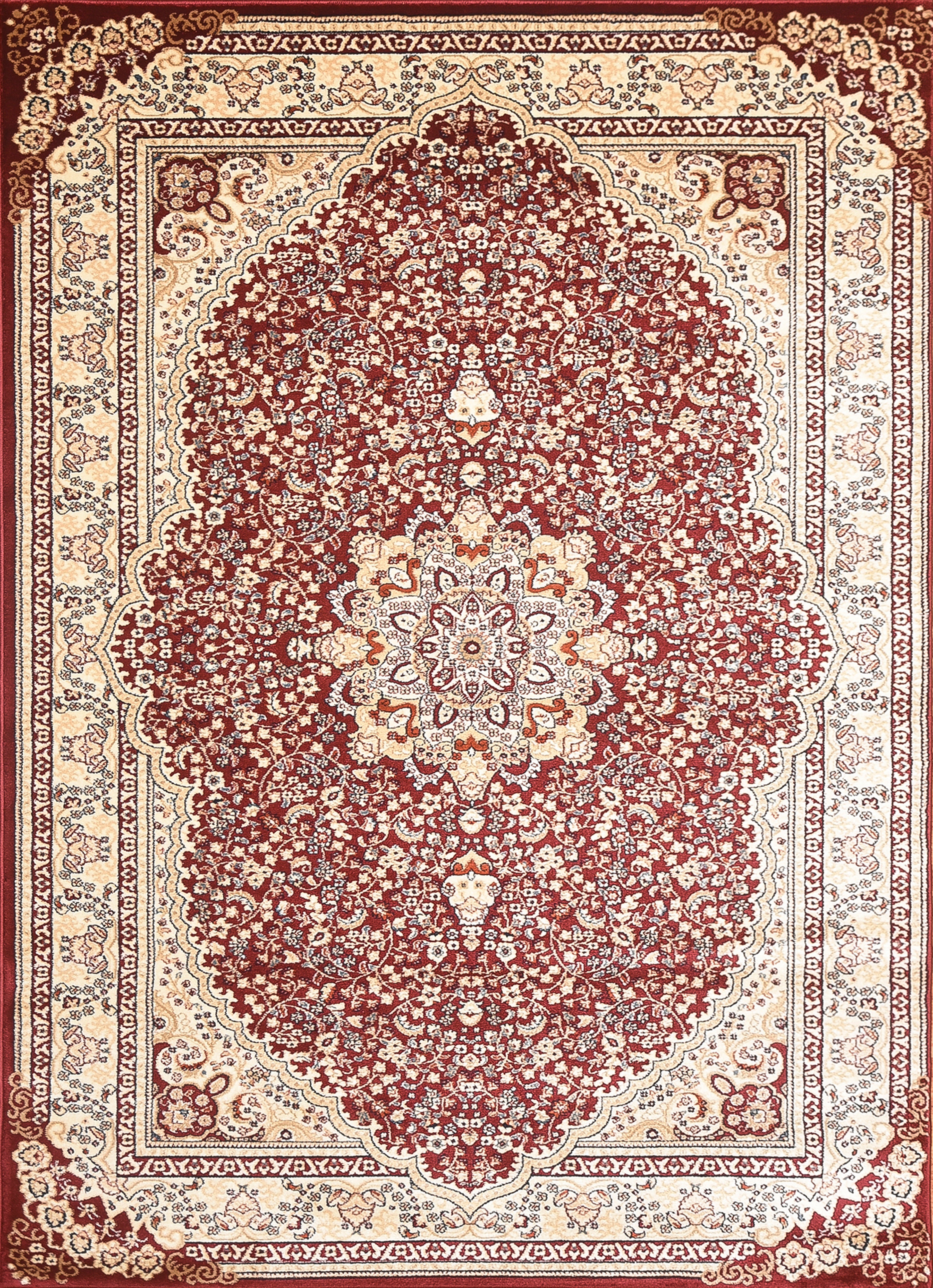 Msrugs Traditional Oriental Medallion Red Beige Area Rug Persian Style Rug 800