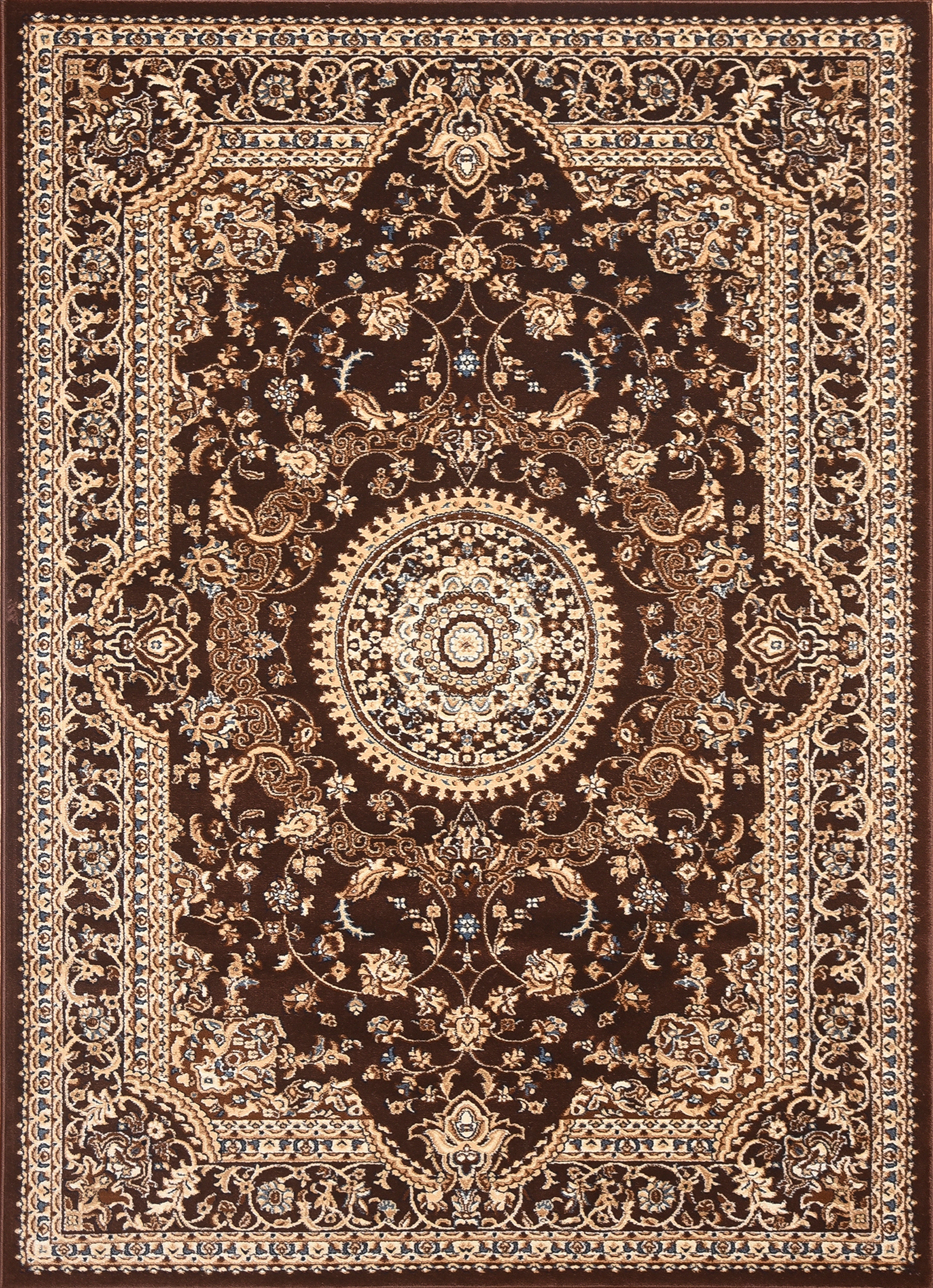 Msrugs Traditional Oriental Medallion Brown Beige Area Rug Persian Style Rug 850