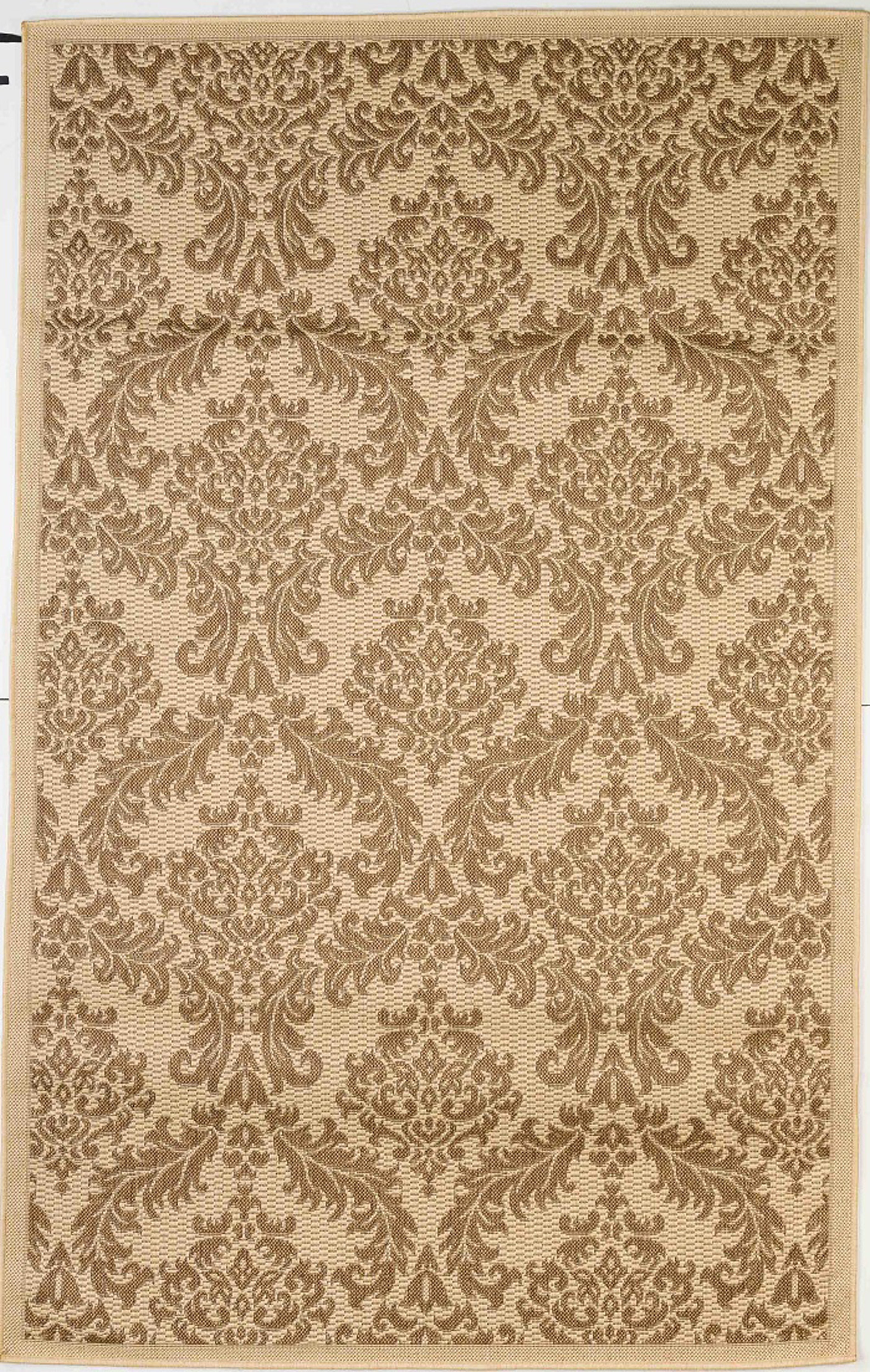 Floral Indoor/Outdoor Beige Rug