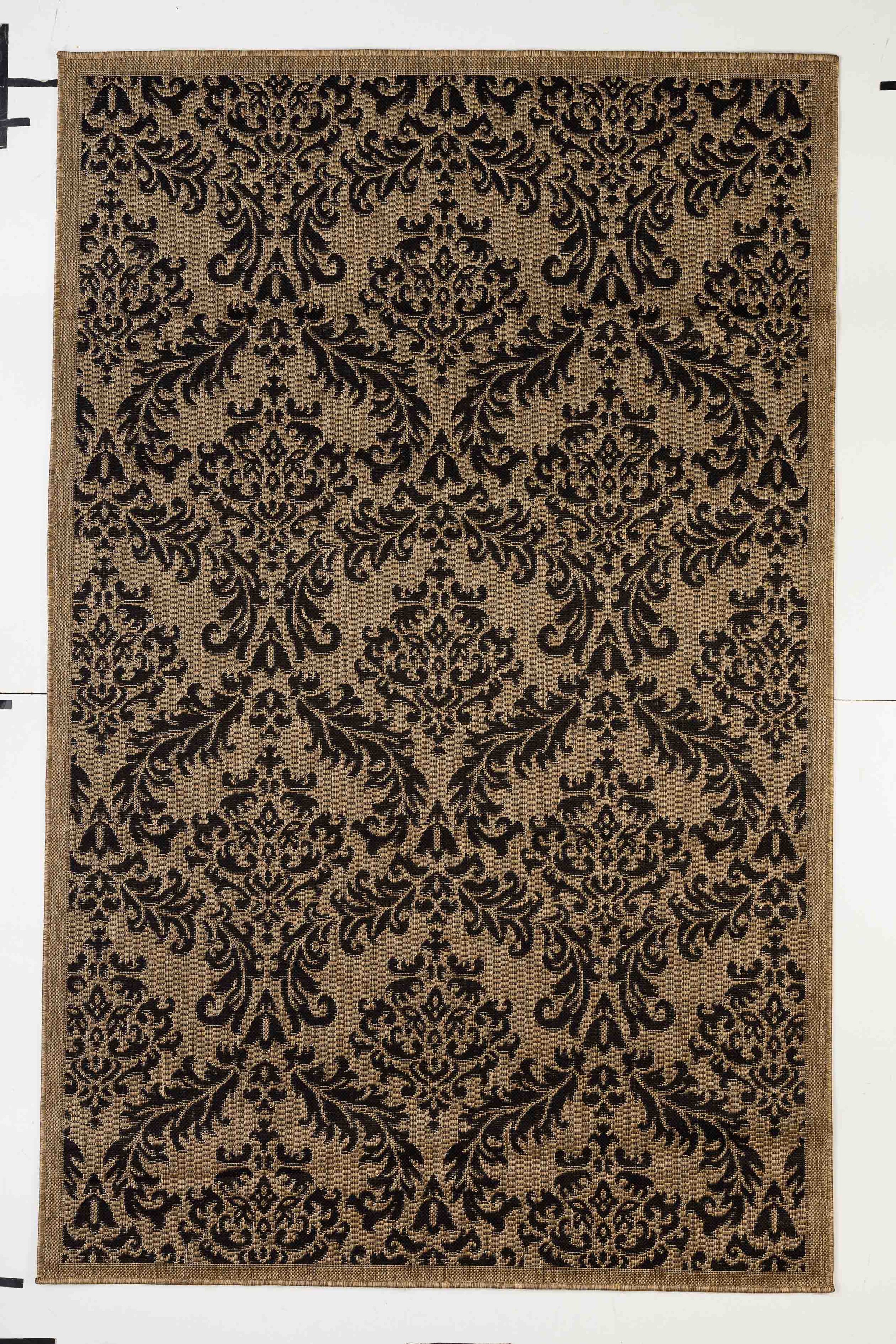 Floral Indoor/Outdoor Gold Rug