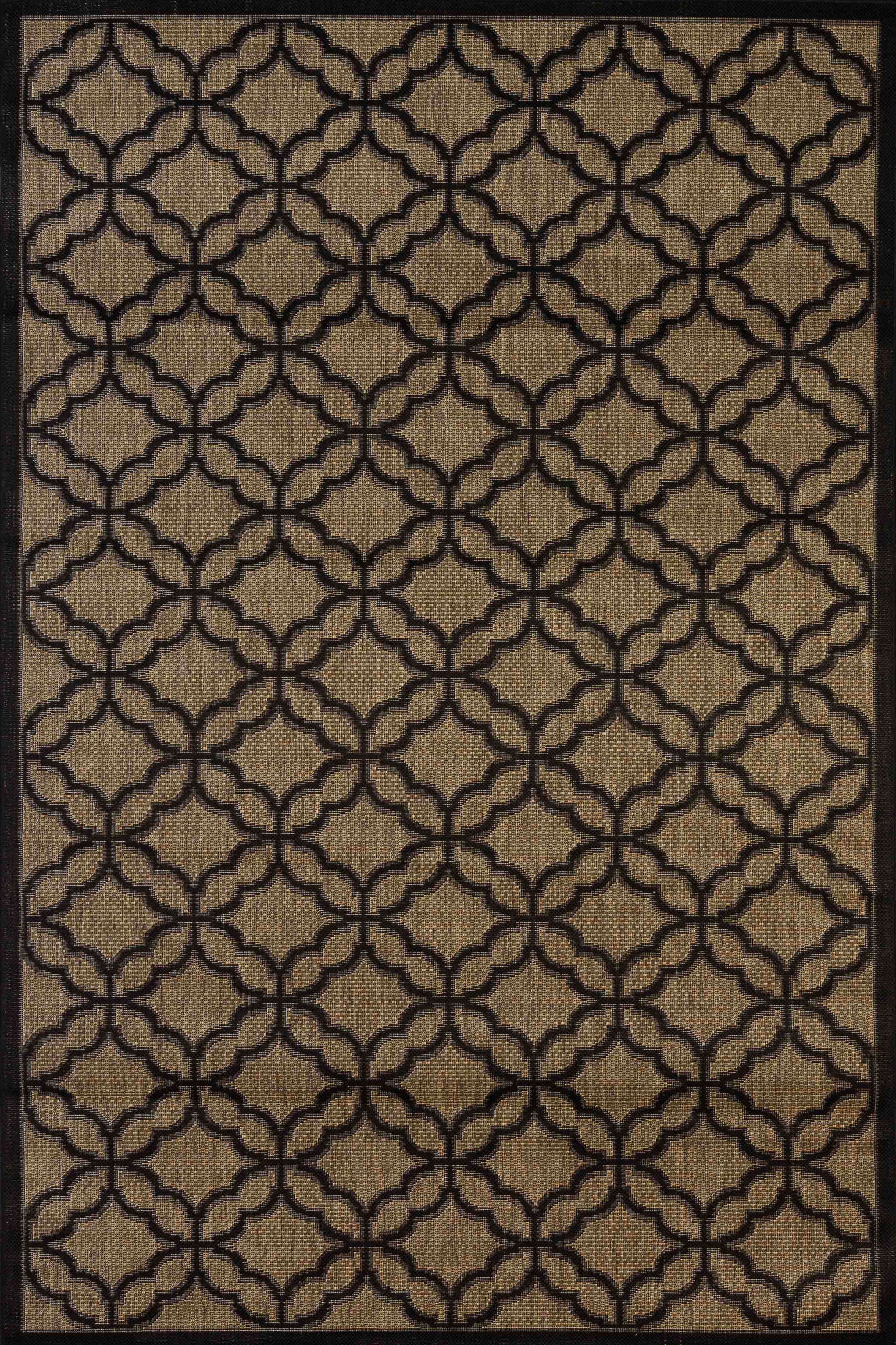 Fort Trellis Indoor/Outdoor Black Rug