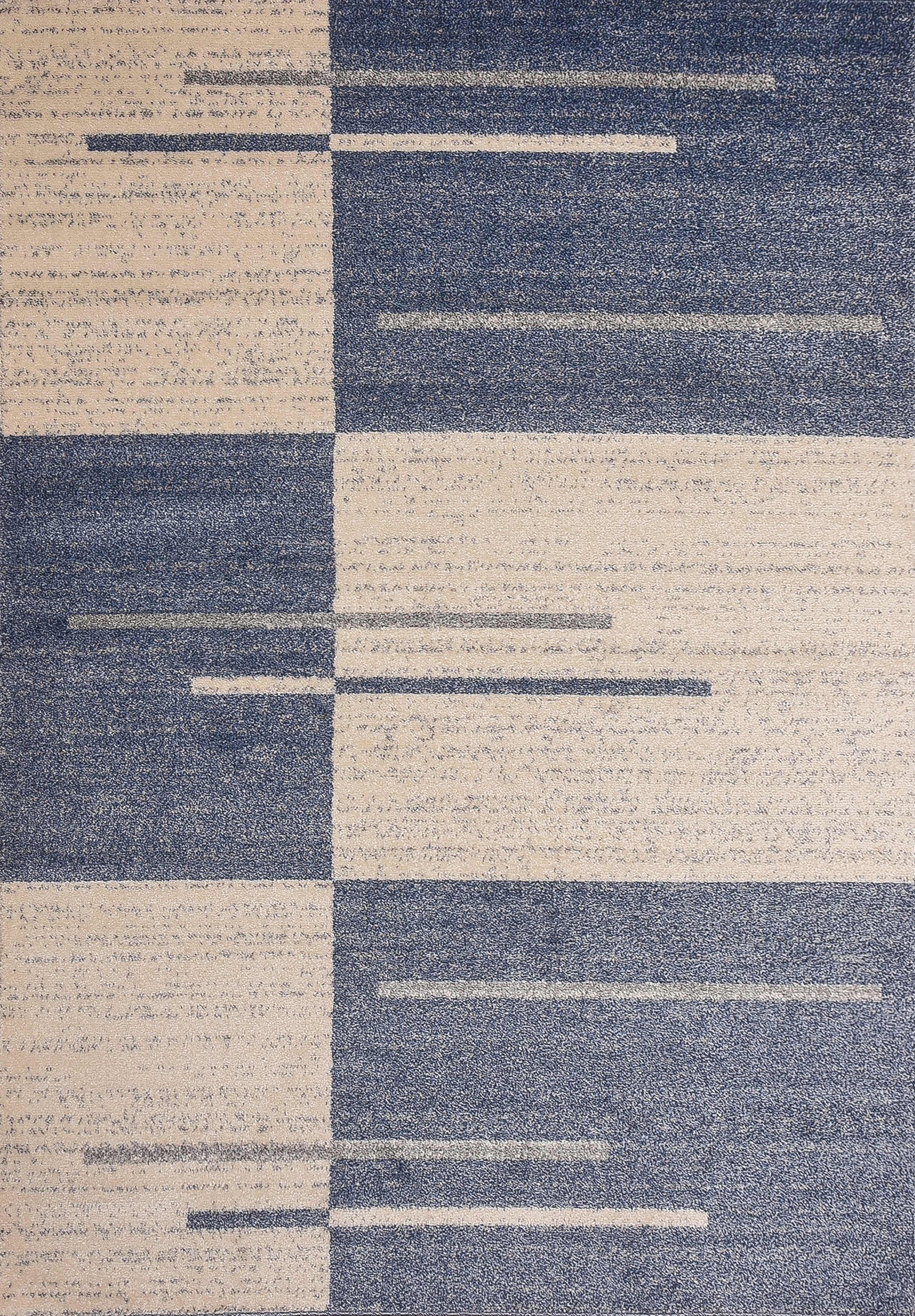 Piano String Blue Beige Area Rug 5 ft. by 7 ft.