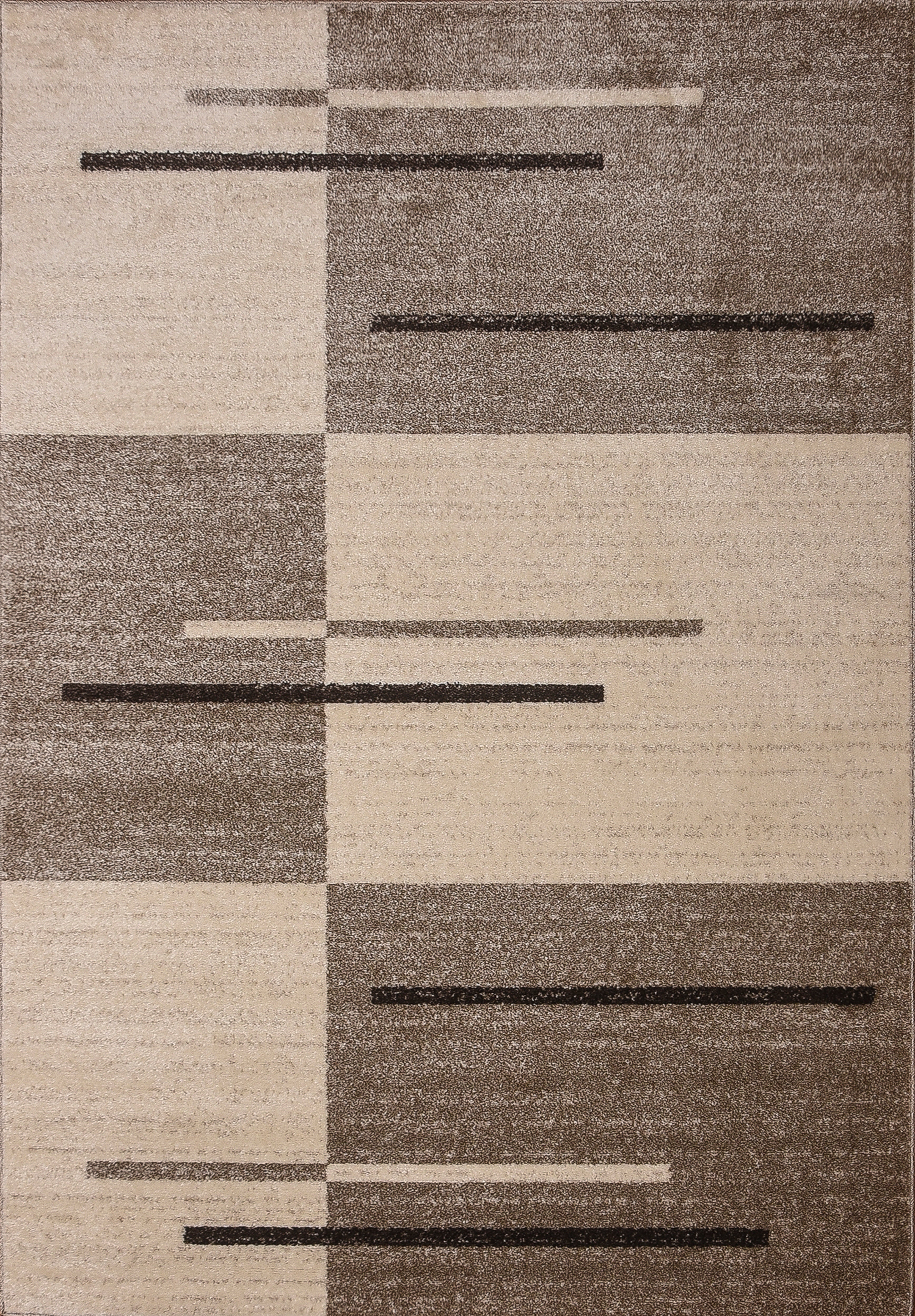 Piano String Brown Beige Area Rug 3 ft. by 5 ft.