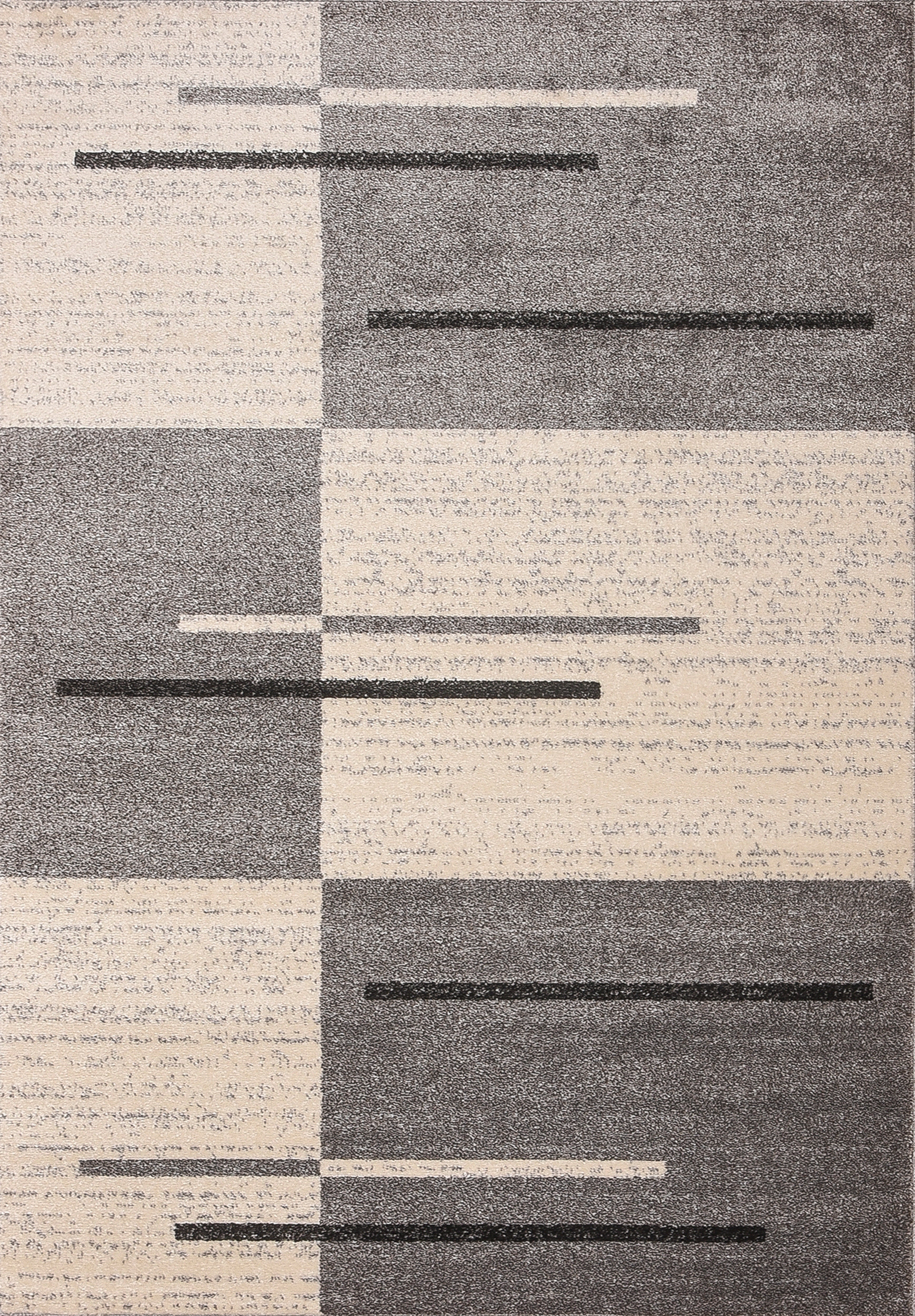 Piano String Gray Beige Area Rug 3 ft. by 5 ft.