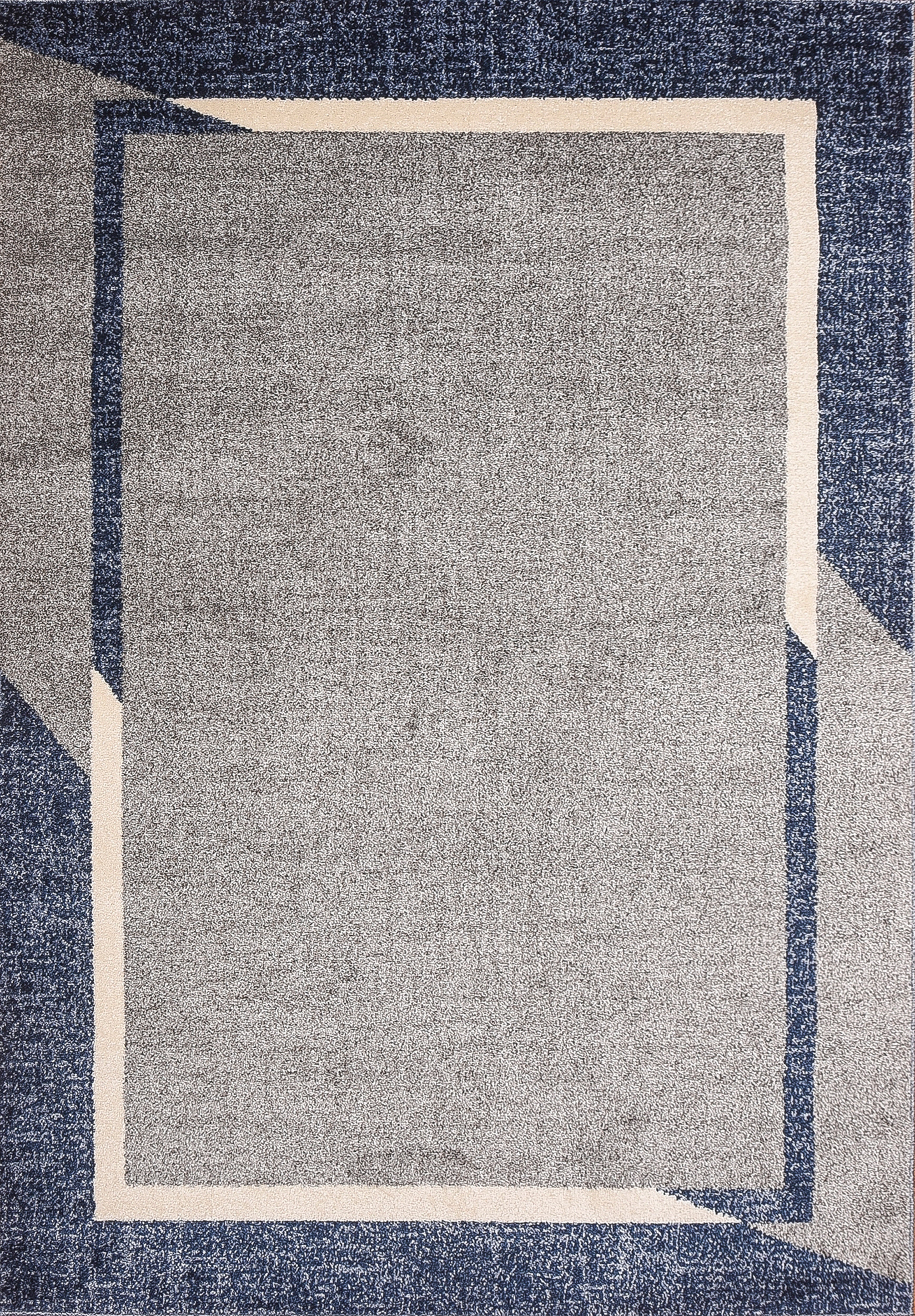 Fine Sleek Blue Beige Area Rug 5 ft. by 7 ft.