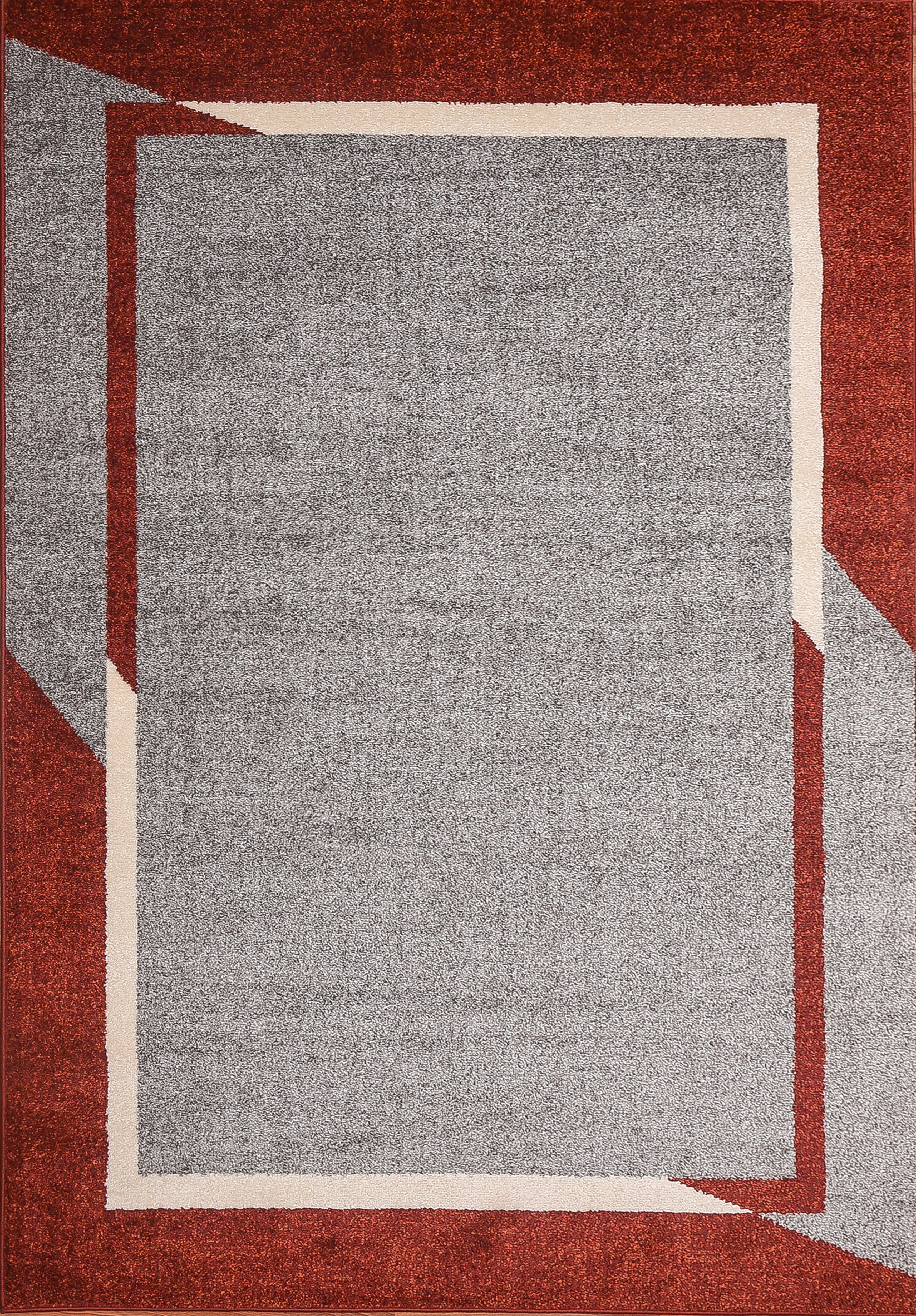 Fine Sleek Red Beige Area Rug 5 ft. by 7 ft.