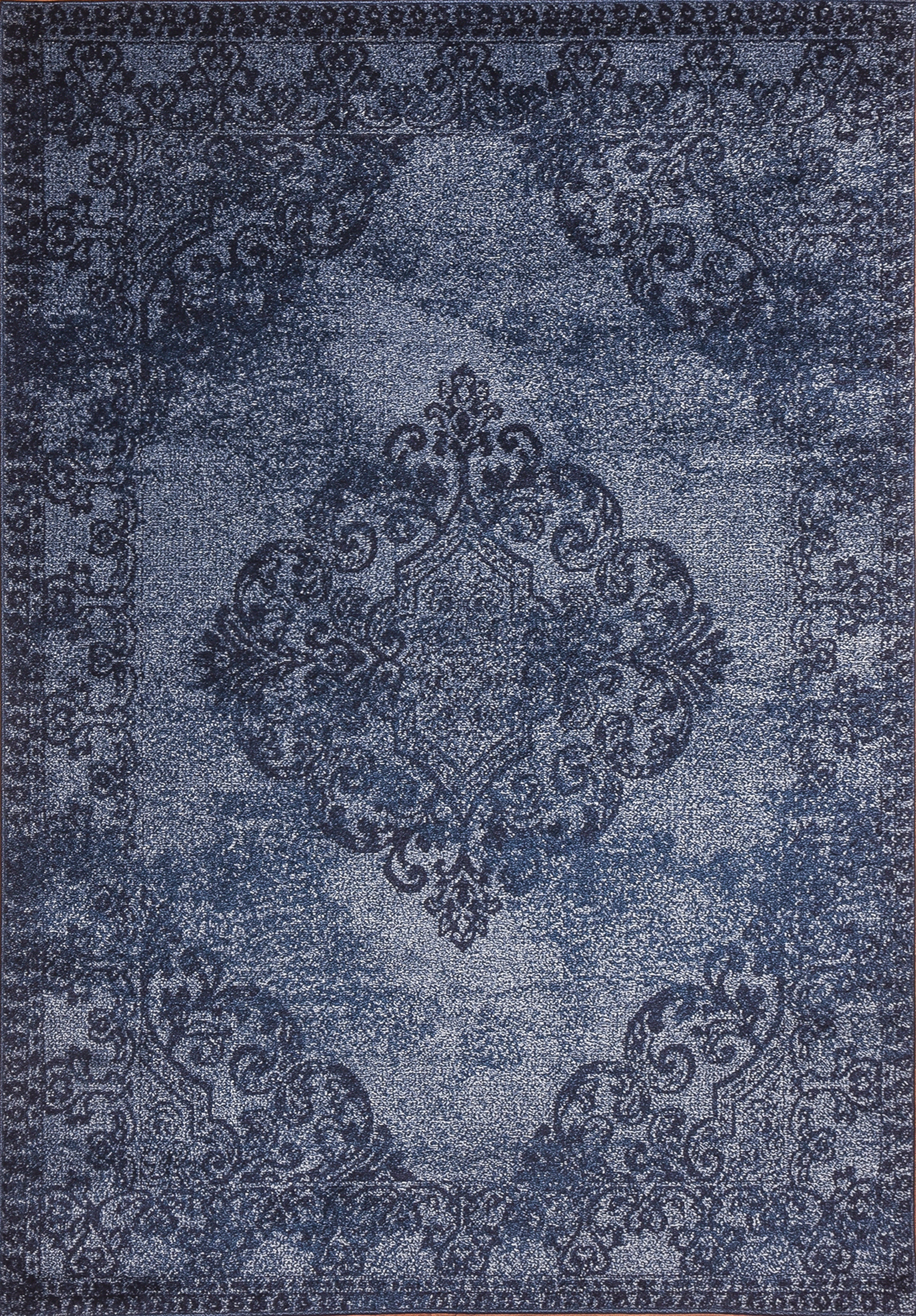 Hena Glory Blue Beige Area Rug 3 ft. by 5 ft.