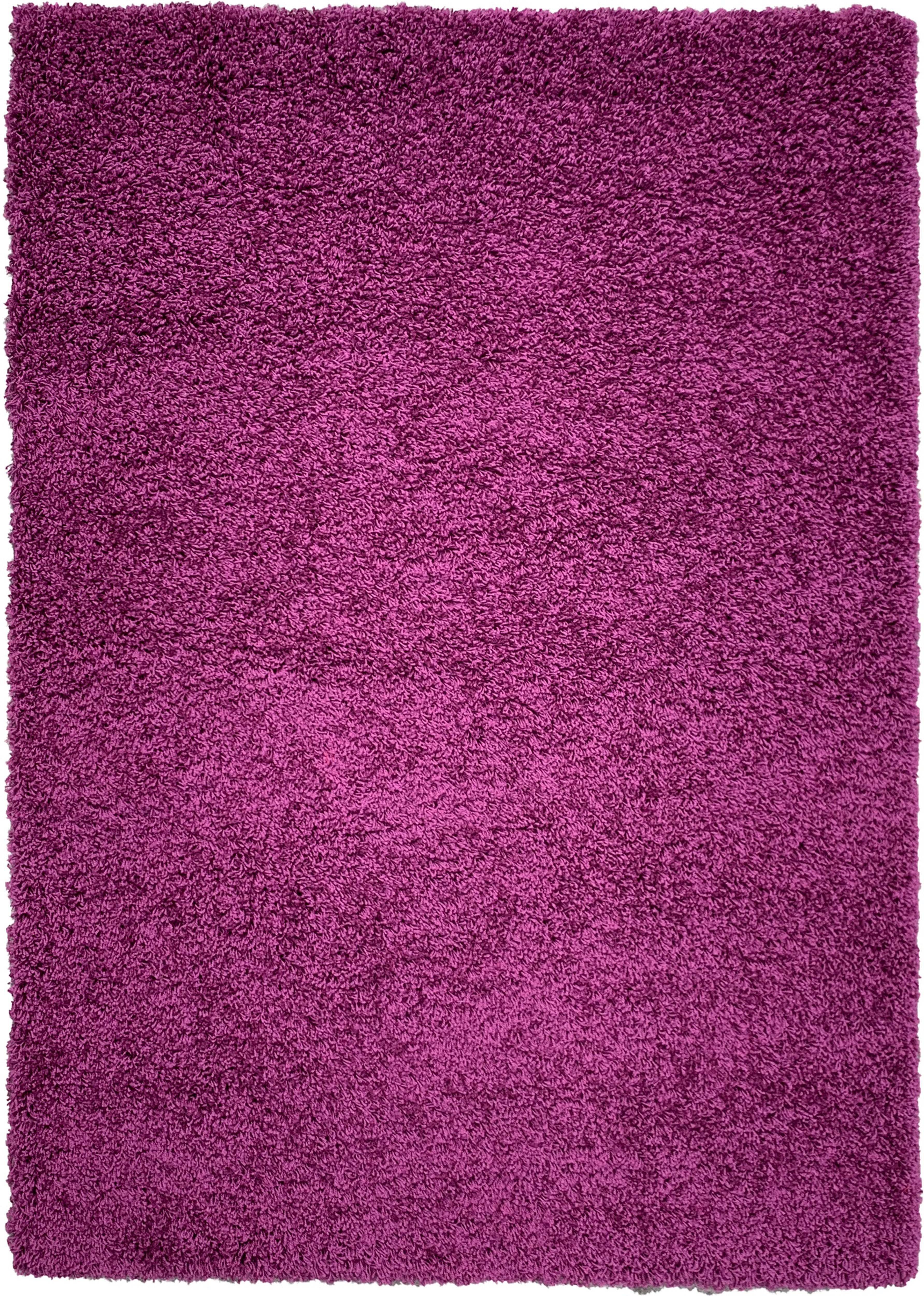 Solid Shag Collection Modern Plush Violet Shag Area Rug 5 ft. by 7 ft.