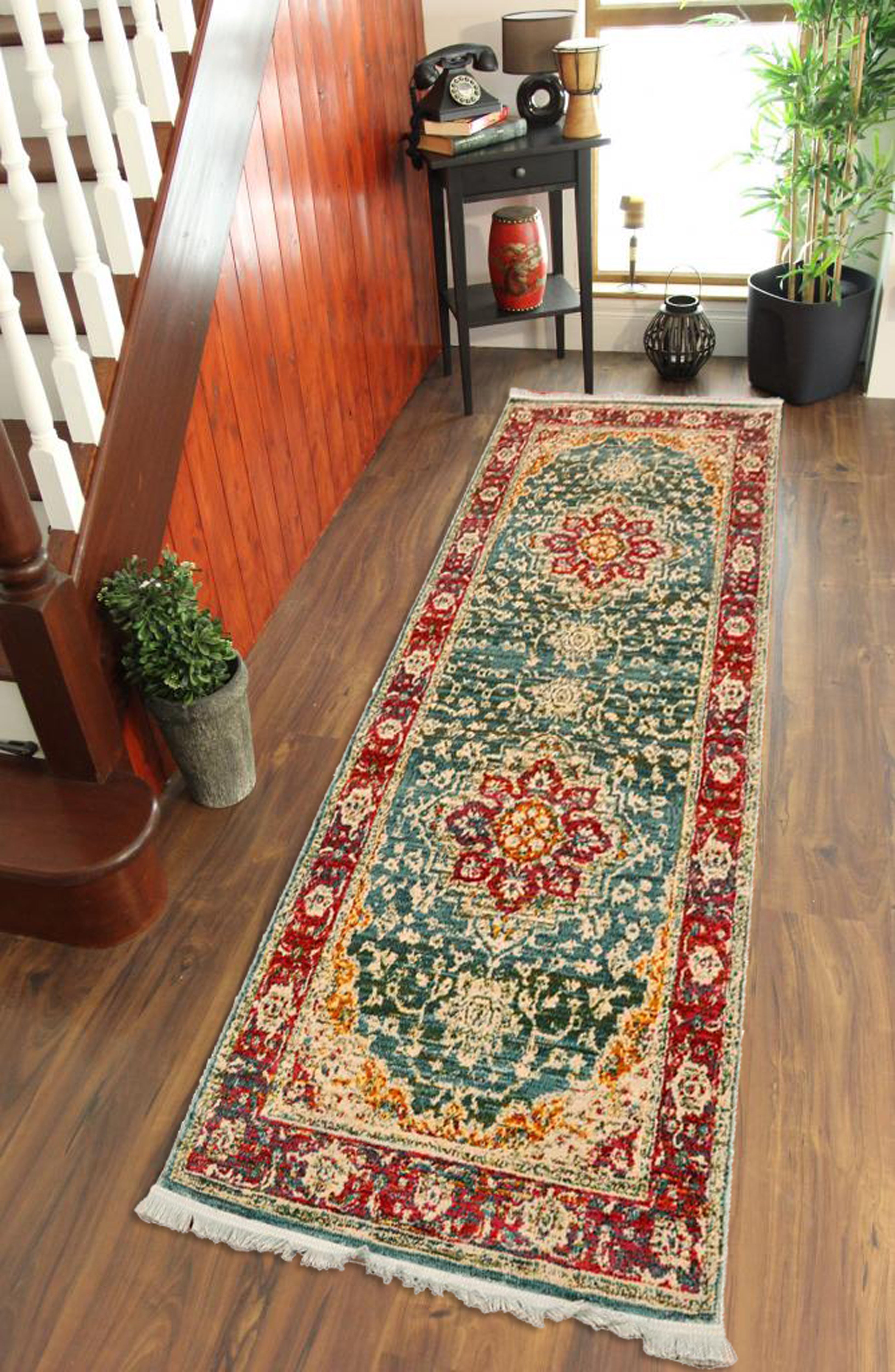 Rosette imprint Vintage Area Rug