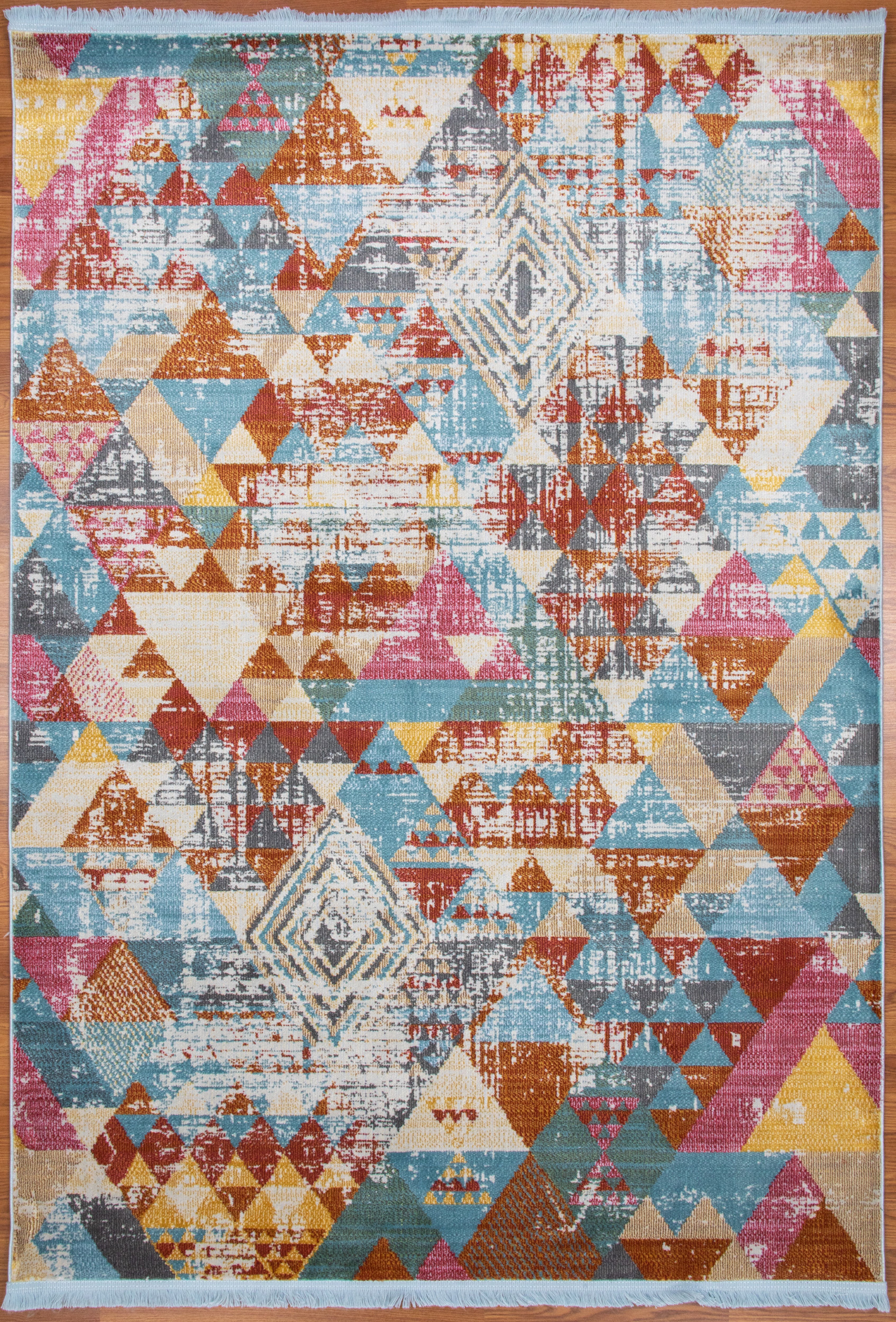 Geometric vibrant Vintage Area Rug